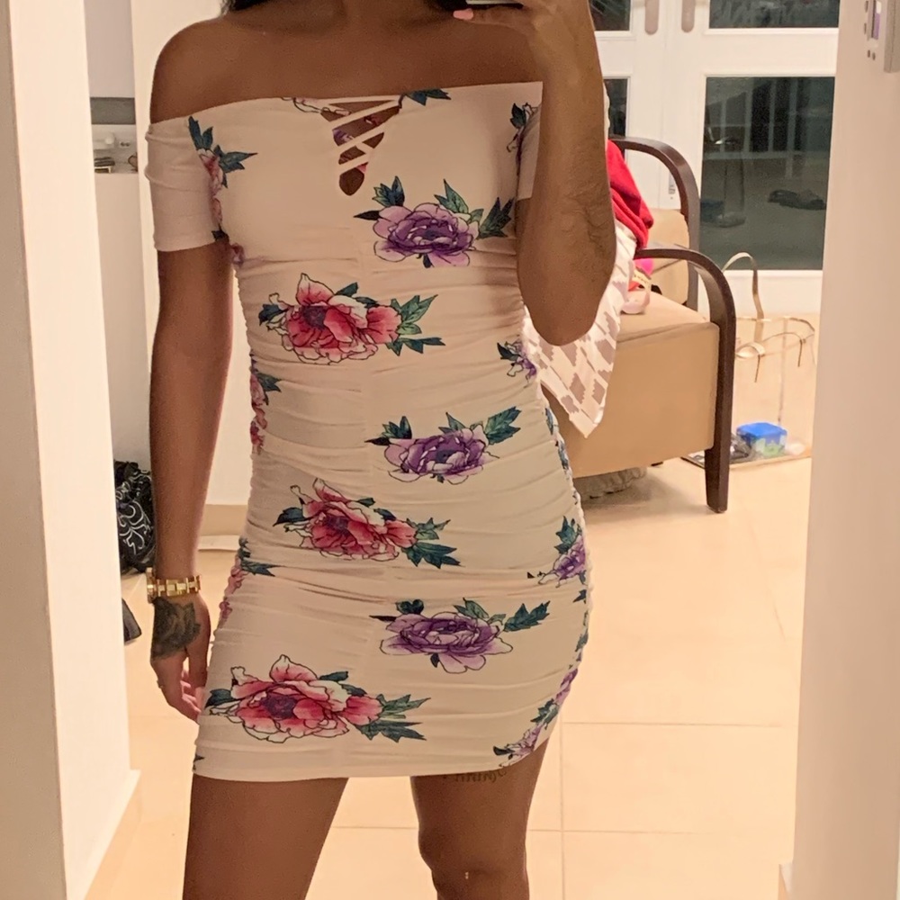 Floral off the shoulder dress